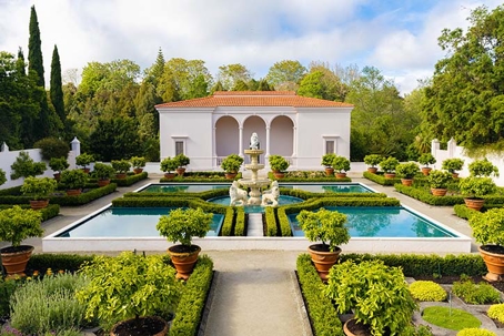 garden in a luxury mansion