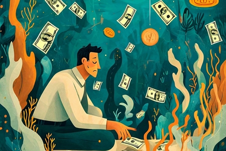 man stressed over financial issues