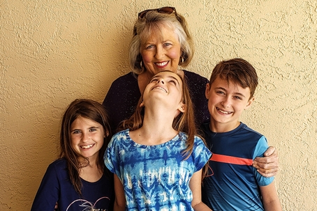 grandmother with grandkids