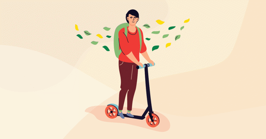 a man riding his e-bike