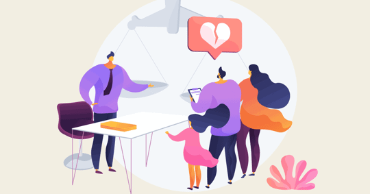 People are at a table, possibly in a legal proceeding.