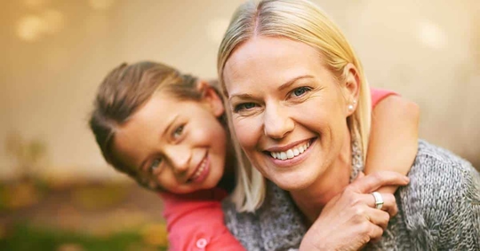 a mother and her child