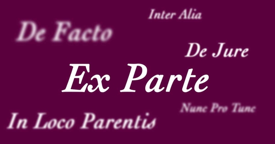 Several legal terms are shown in a dark purple background.