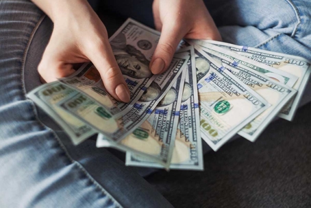 One hundred dollar bills