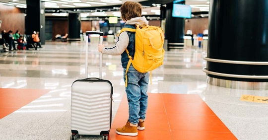 a kid traveling