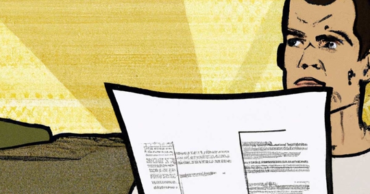 A man holding a piece of paper